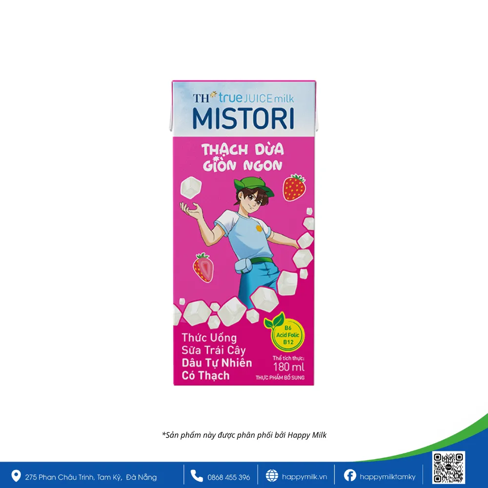MISTORI STRAWBERRY JELLY FRUIT MILK 180ML